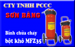 Bình chữa cháy xe đẩy MFZ35, binh chua chay bot co xe day 35kg