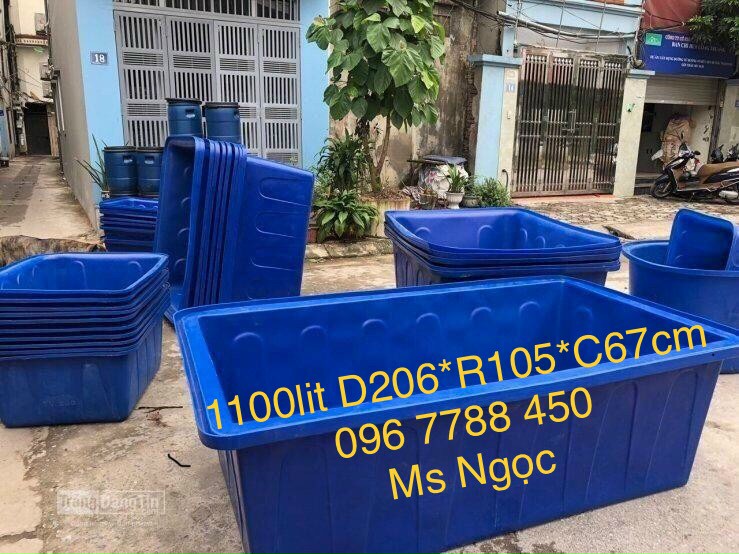 Thùng nhựa chữ nhật 1100 lít giá rẻ giao toàn quốc