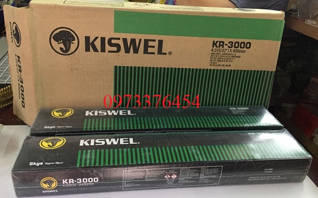 Que hàn sắt Kiswel KR 3000 , báo giá que hàn KR 3000 Kiswel