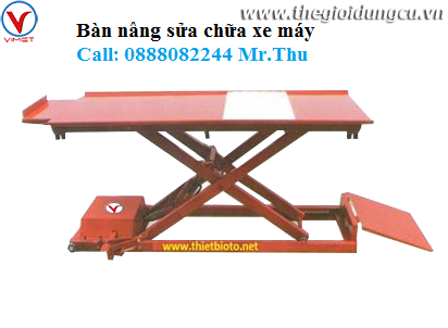 Bàn nâng xe máy đạp chân, cơ điện, bàn nâng sửa chữa xe máy giá chỉ từ 6,5 triệu đồng, bảo hành 1 năm