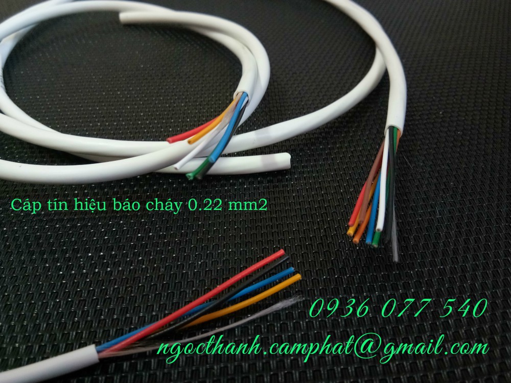 Cáp tín hiệu 0.22 mm2, không lưới chống nhiễu, Cáp báo cháy