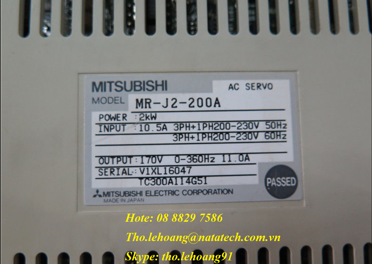 Bộ điều khiển Servo MR-J2S-200A giá tốt - Công Ty TNHH Natatech