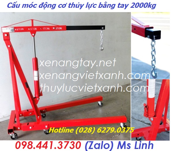 Cẩu thủy lực bằng tay Mini 2000kg