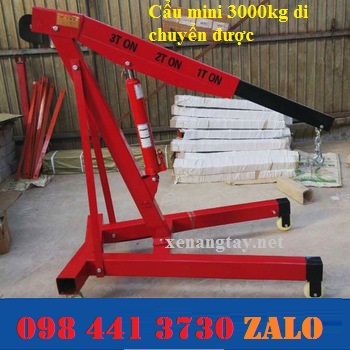 Cẩu thủy lực mini bằng tay 3000kg