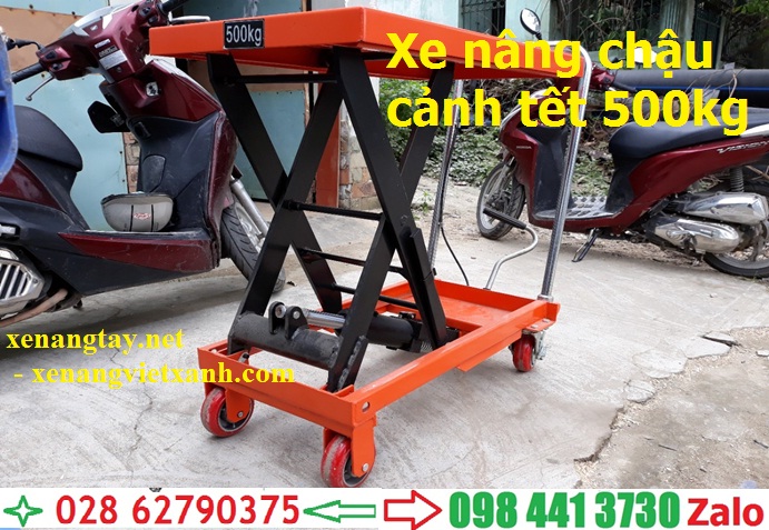 Xe nâng mặt bàn 500kg cao 900mm