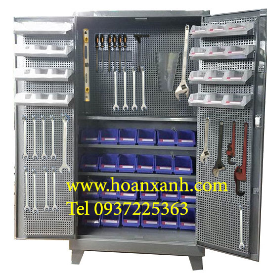 Tủ dụng cụ cơ khí VT-T10, tủ dụng cụ 2 cánh treo đồ, tủ treo đồ nghề, tủ dụng cụ kết hợp