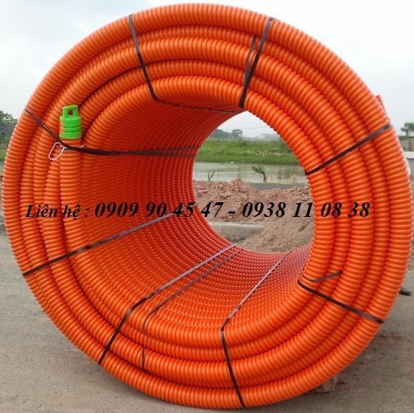 ỐNG NHỰA GÂN XOẮN HDPE, ỐNG XOẮN HDPE DA CAM, ỐNG RUỘT GÀ 50/65