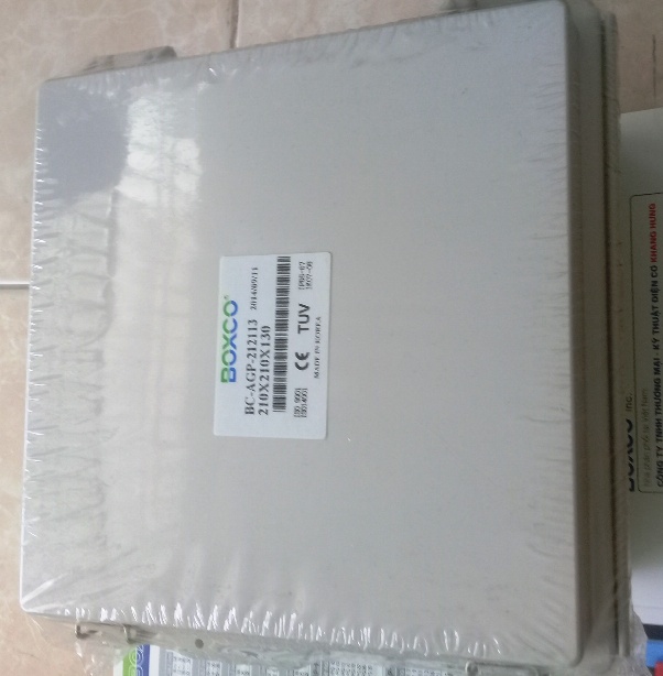 Tủ điện nhựa IP66, KT: 210x210x130, Model: BC-AGP-212113