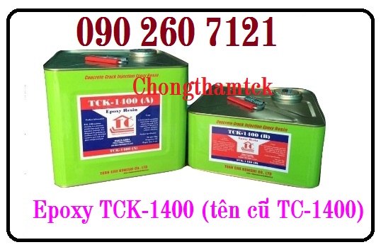 Keo chống nứt TCK-1400, epoxy 1400, keo xử lý nứt, epoxy bơm vết nứt, keo hàn quốc, epoxy TC1400