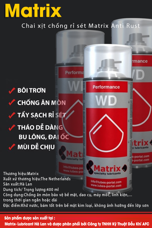 Dầu chống gỉ Matrix Performance WD