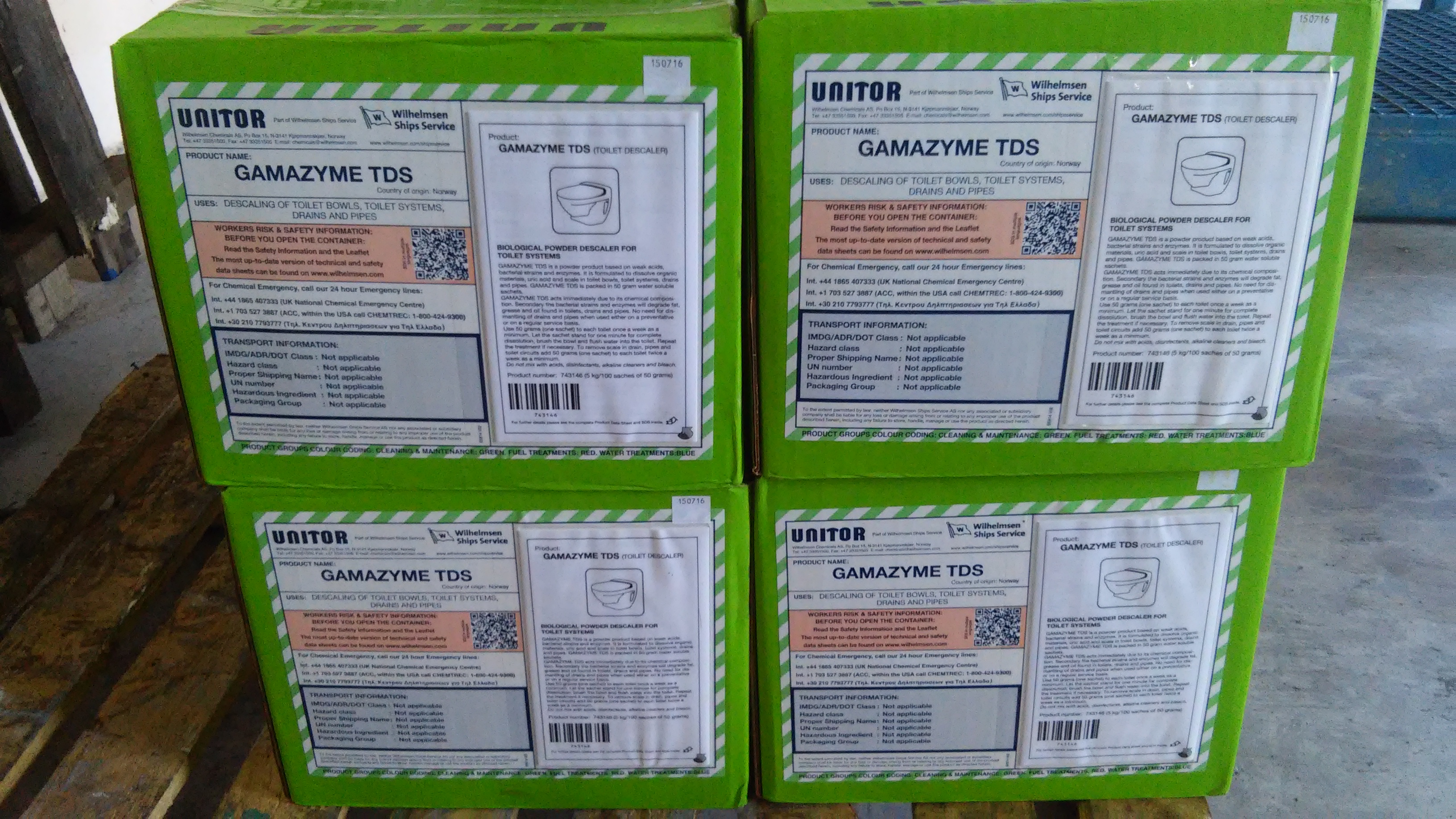 GAMAZYME TOILET DESCALER, 5 KGS/CARTON. P/N: 653 743146. MAKER: UNITOR