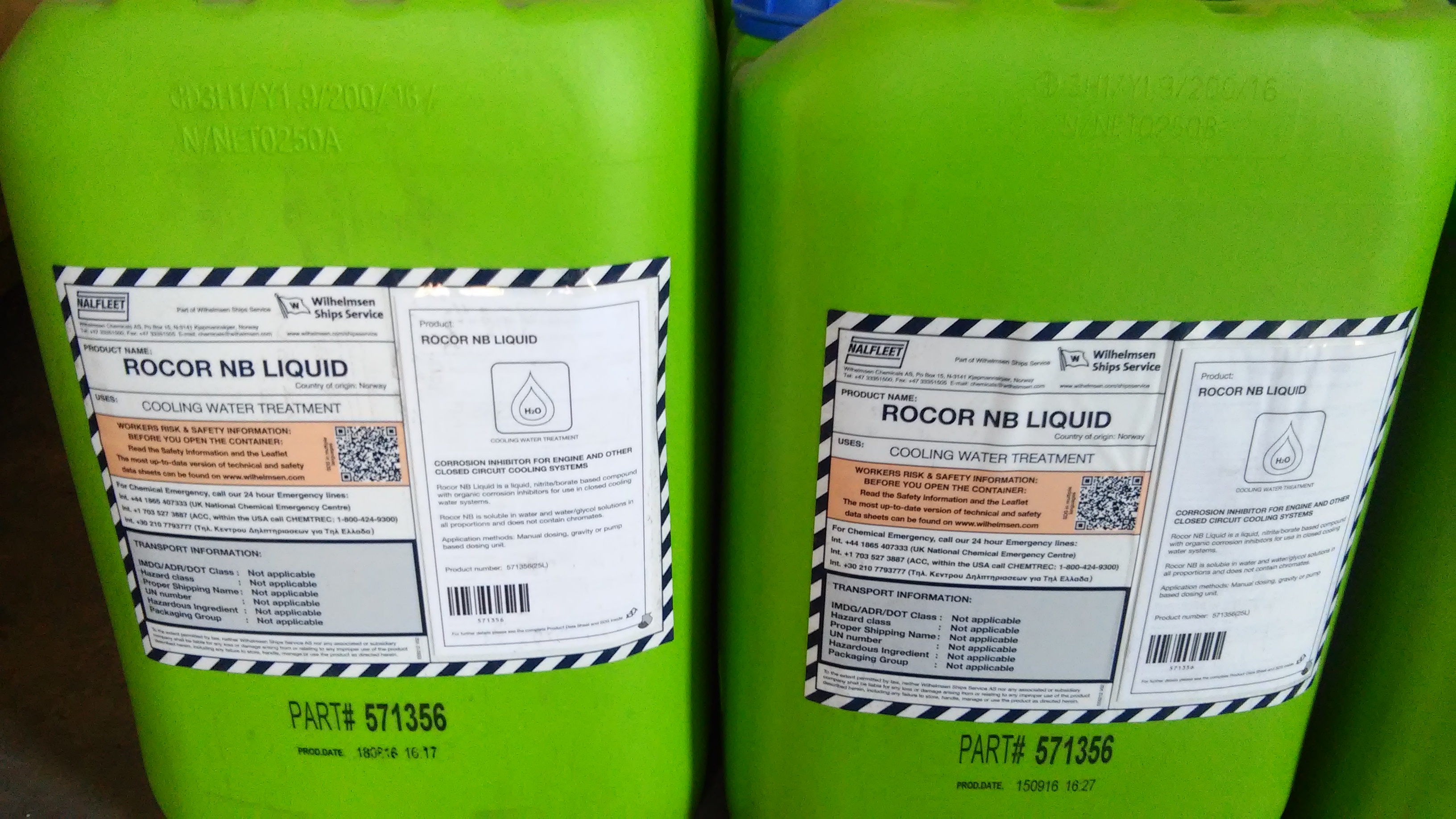 ROCOR NB LIQUID 25 LTR. P/N: 653 571356. MAKER: UNITOR