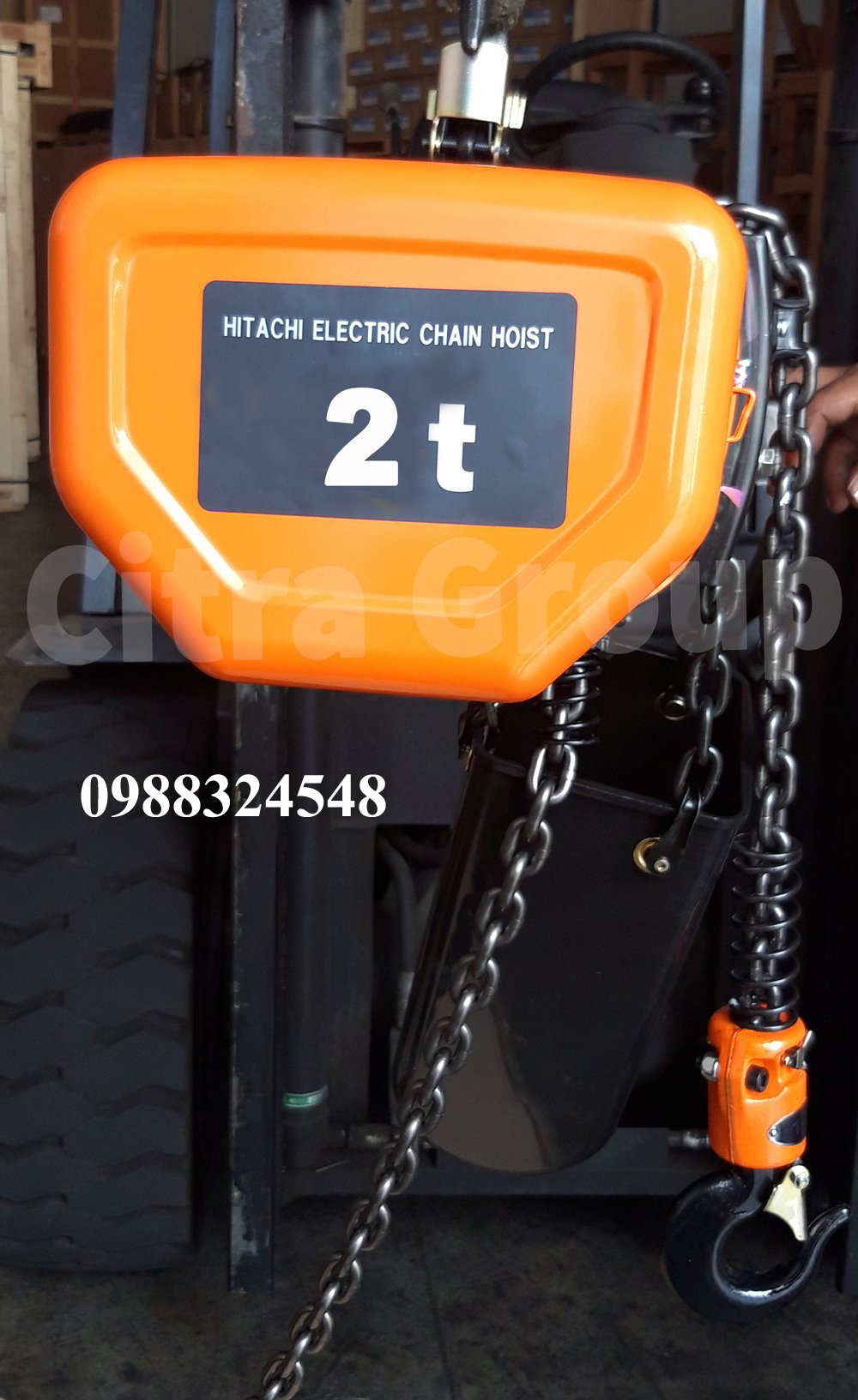 Pa lăng điện xích Hitachi 2FH, tải trọng: 2 tấn