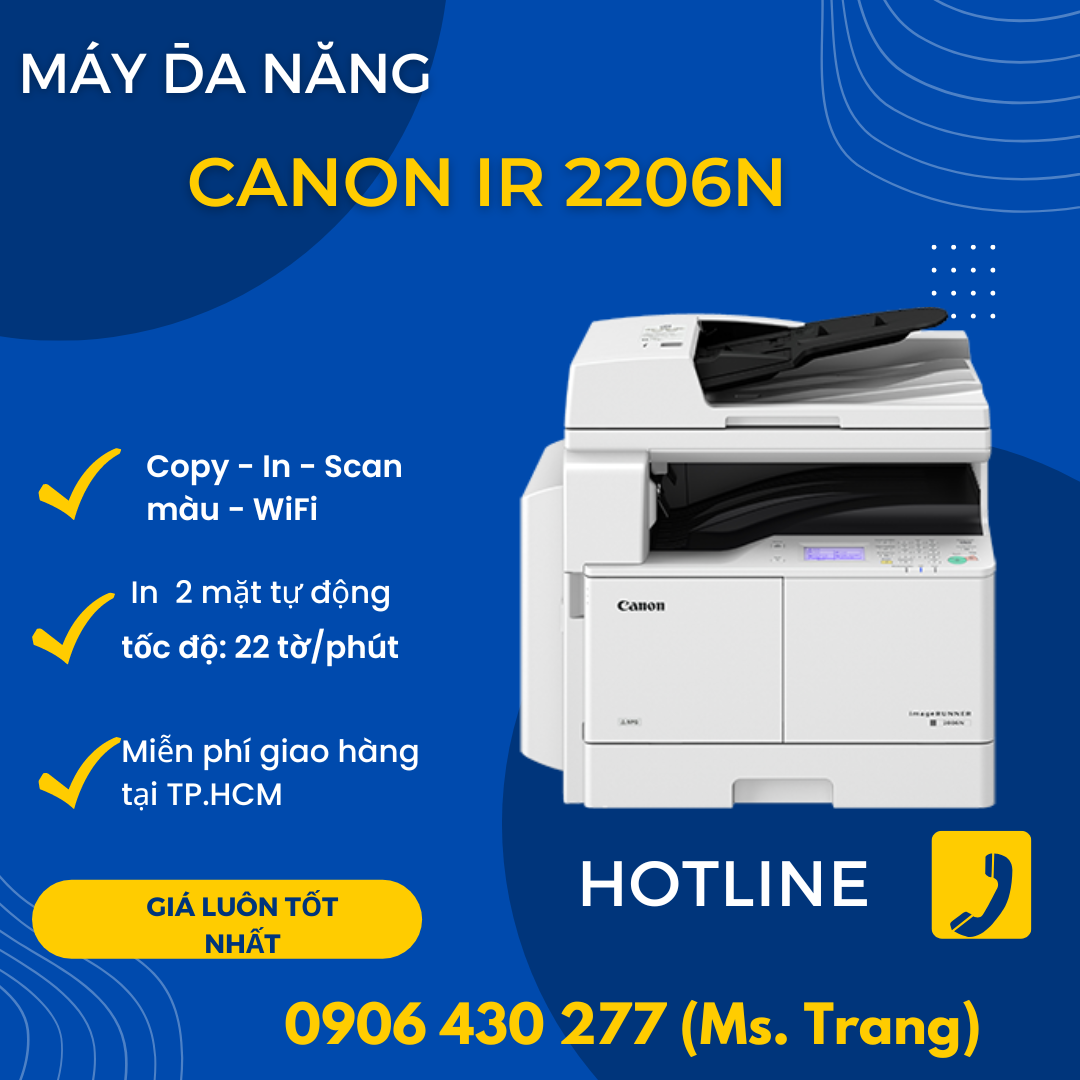 máy photocopy canon ir 2206n chính hãng giá cực tốt