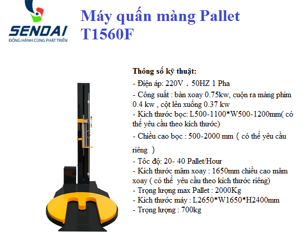 Máy quấn màng PE cho pallet