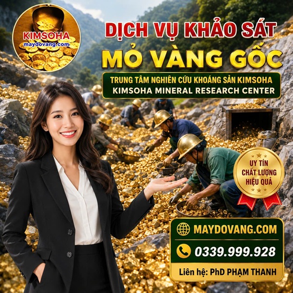 DỊCH VỤ KHẢO SÁT MỎ VÀNG BẰNG CÔNG NGHỆ  HIỆN ĐẠI: DRONE QUANG PHỔ & AI – KIMSOHA   Bạn đang chuẩn bị khai thác vàng hoặc khoáng sản?