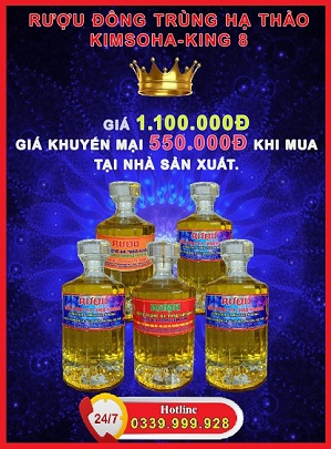 RƯỢU ĐÔNG TRÙNG HẠ THẢO THƯỢNG HẠNG KIMSOHA KING 8