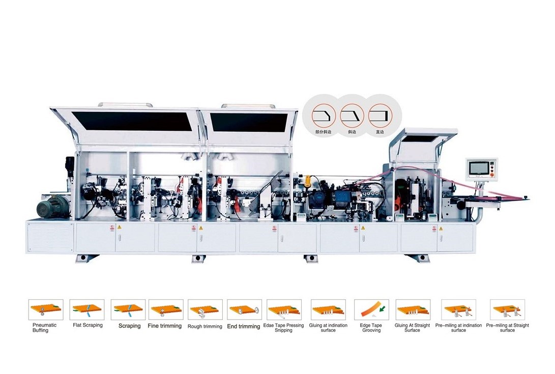 Máy dán cạnh tự động nghiêng 45