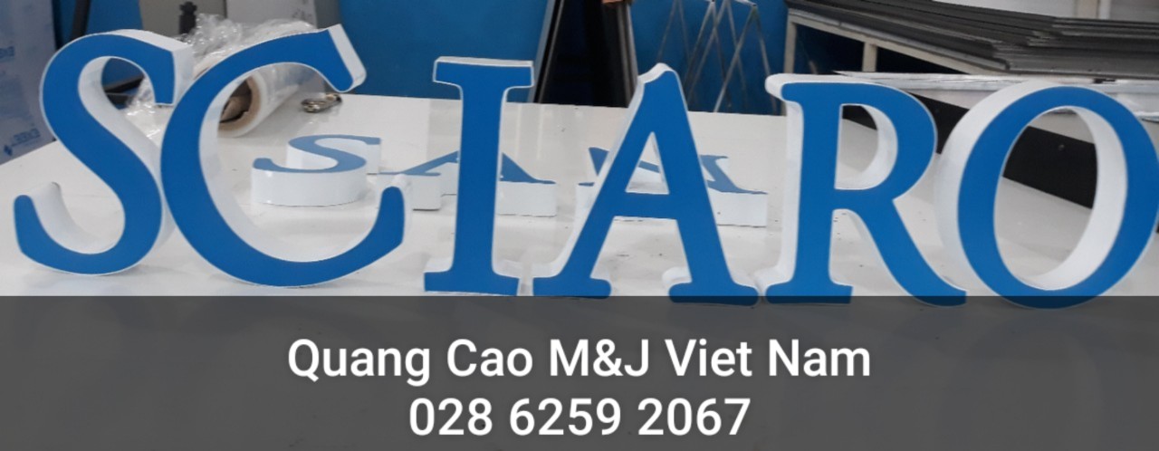 Chữ nhôm không viền Hàn Quốc