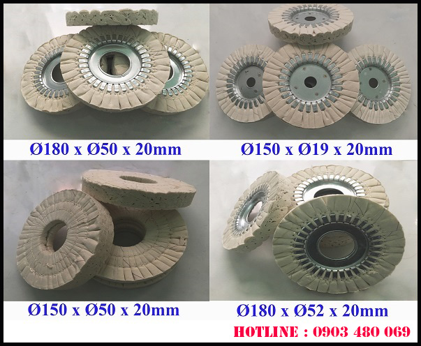 Bánh vải đánh bóng máy dán cạnh