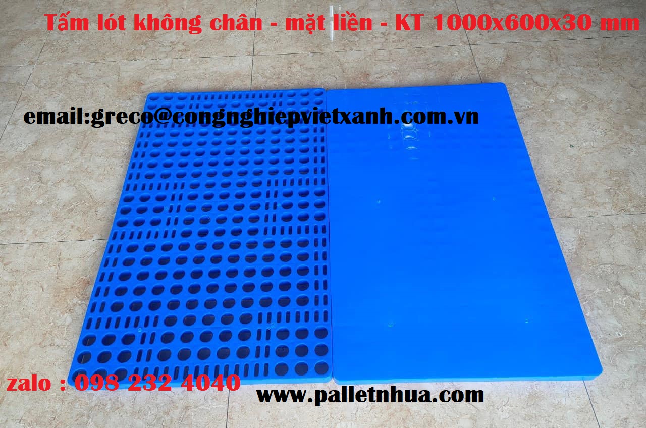 Pallet nhựa lót sàn kho lạnh (KT: 1000x600x30mm)