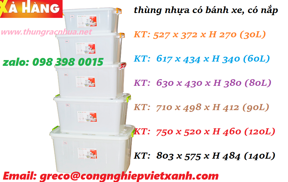 Tại Sao Nên Chọn Thùng Nhựa Có Bánh Xe, Có Nắp Của Công Ty Việt Xanh?