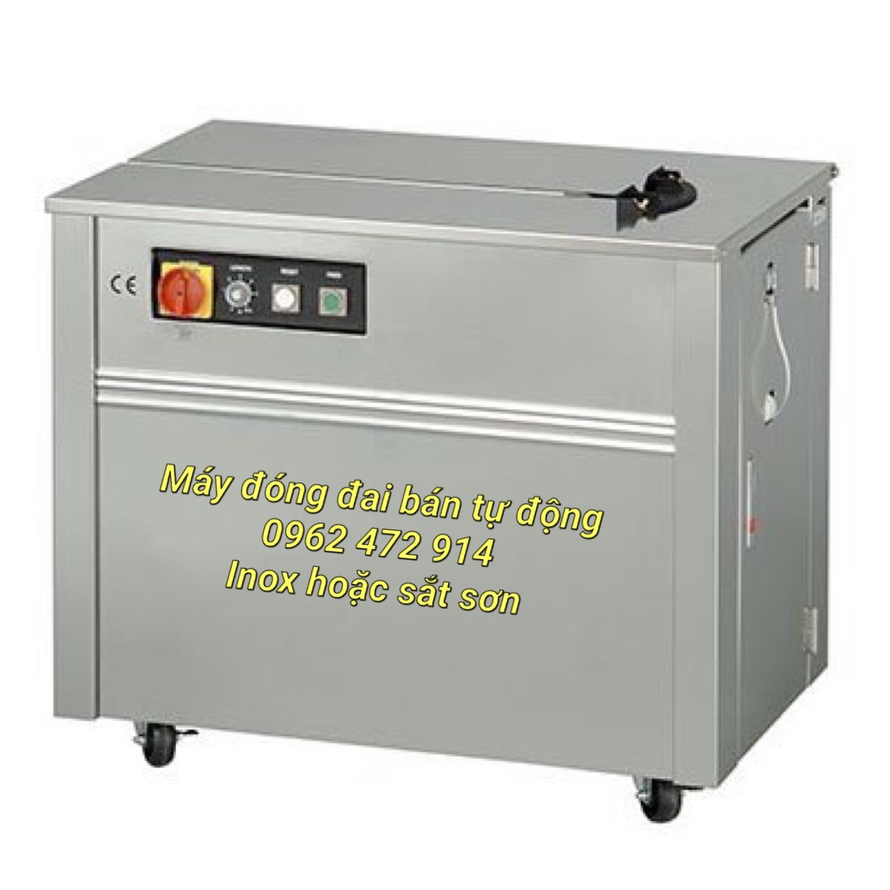 Máy đai thùng inox bán tự động