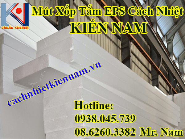 Mút xốp EPS cách nhiệt mái,cách âm,chóng nóng giảm ồn