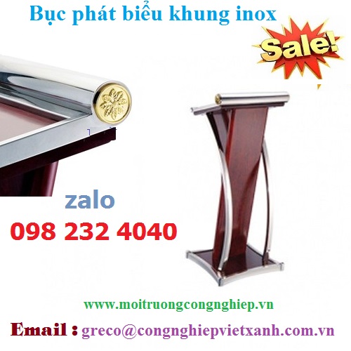 Bục phát biểu khung inox