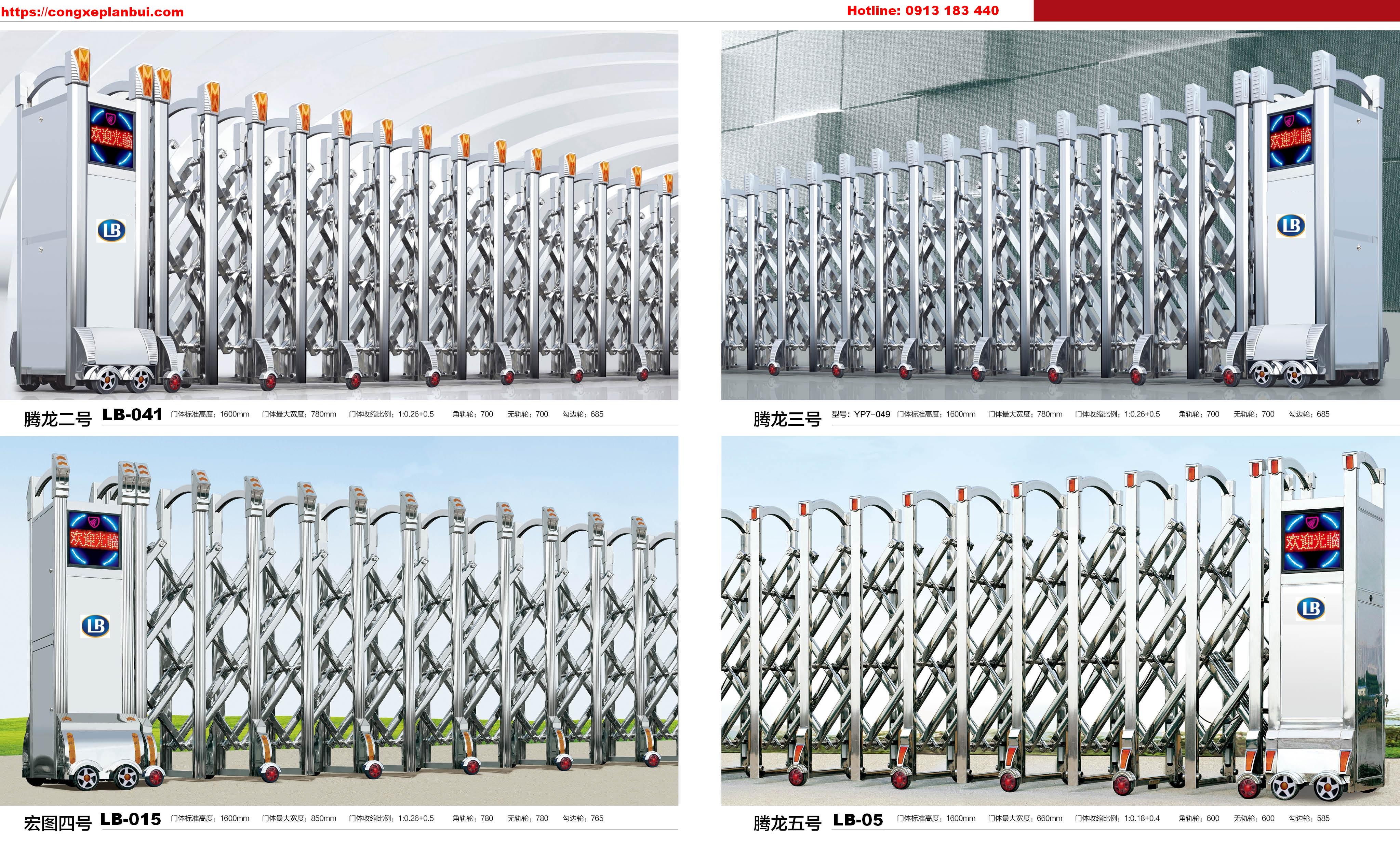 Cổng xếp inox điện- CTY LAN BÙI 0913183440