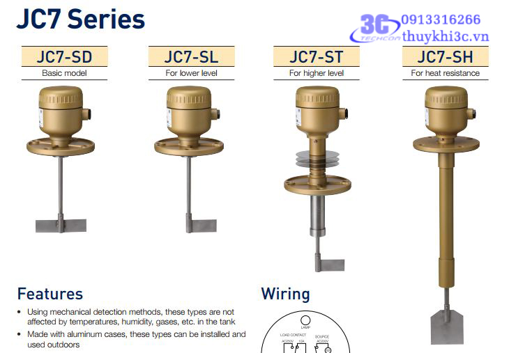 Bộ báo mức Parker JC7 Series