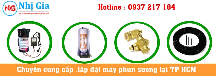 Lắp đặt máy phun sương quận 1,3,5,10,11 TPHCM.