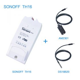 Bộ điều khiển nhiệt độ, độ ẩm thông minh Sonoff TH16 có Sensor nhiệt độ, độ ẩm