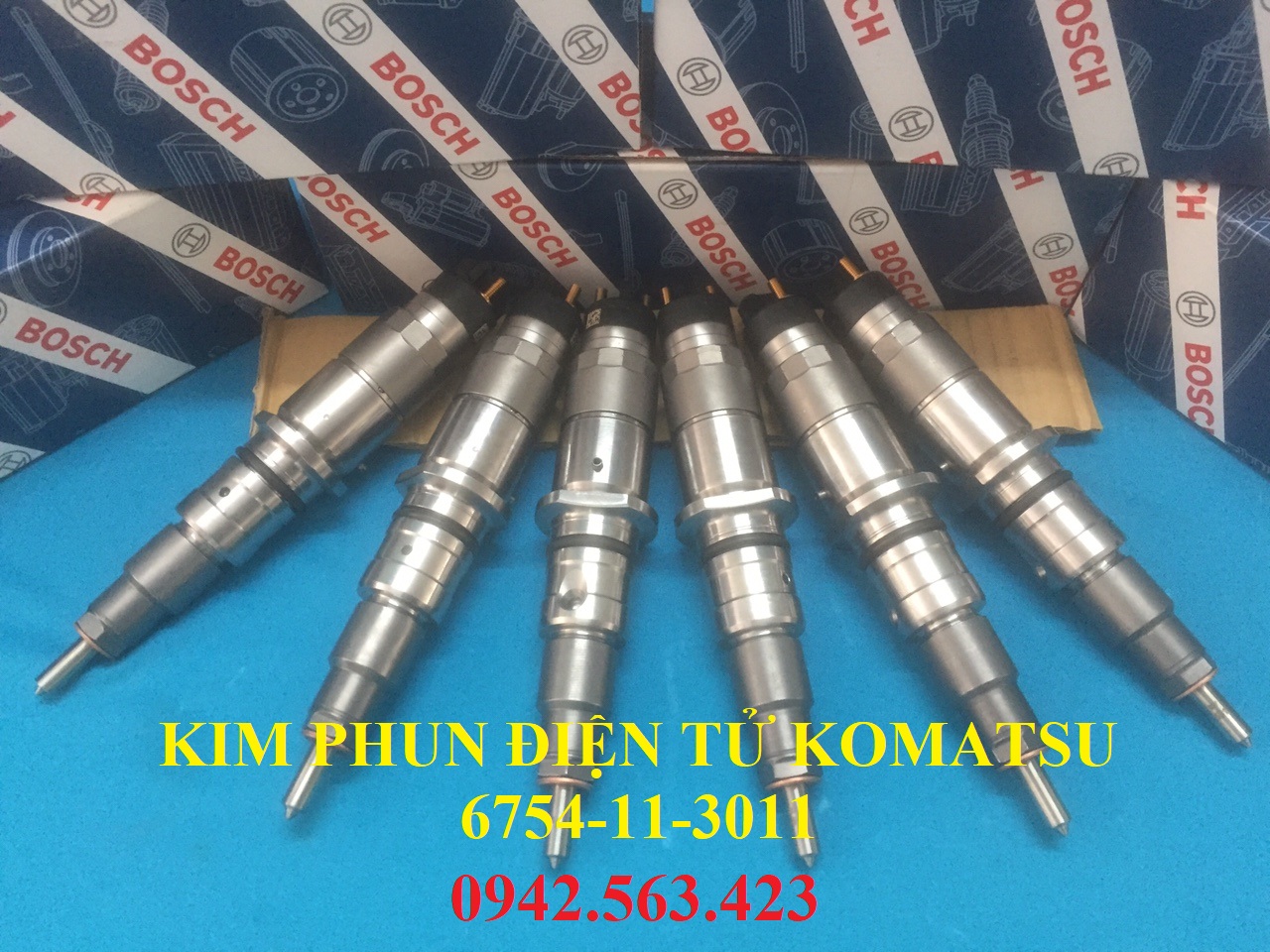 Kim phun điện tử Komatsu 6754-11-3011 lắp PC200-8, PC220-8, PC240-8, WA420-3, WA380-3