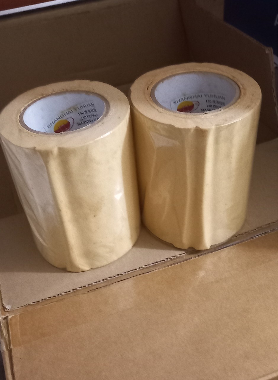 Băng dính chịu nhiệt Masking tape 150mm x 50Yard