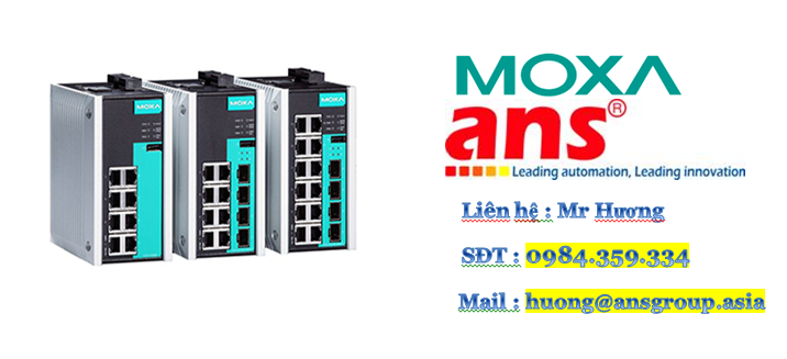 Moxa - Switch, Thiết bị điều khiển I/O từ xa, Bộ thu phát sóng không dây...