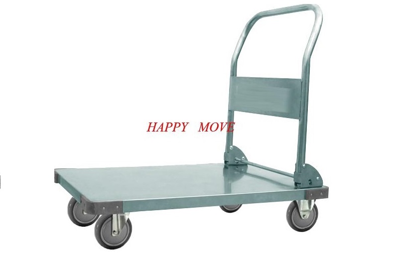 Xe đẩy hàng Inox 304 chống gỉ 100% gấp gọn Happy Move Tải trọng 300kg