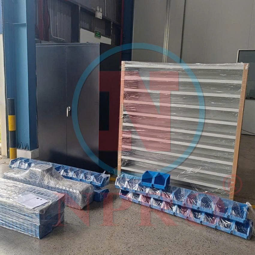 Các mẫu tủ kệ để khay nhựa đựng linh kiện