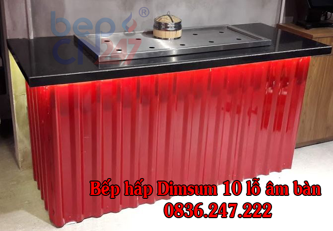 Bếp hấp Dimsum 10 lỗ âm bàn