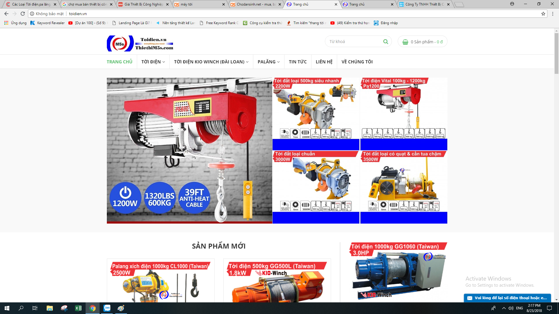 Chuyên Bán Các loại tời điện,pa lăng,thiết bị cầm tay total