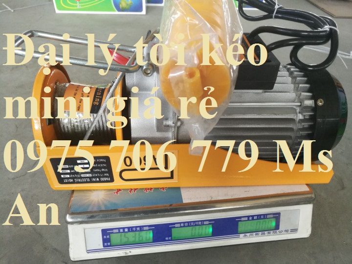 Tời kéo mini 1 phase 100kg 200kg 300kg 500kg 1000kg giá rẻ Hà Nội