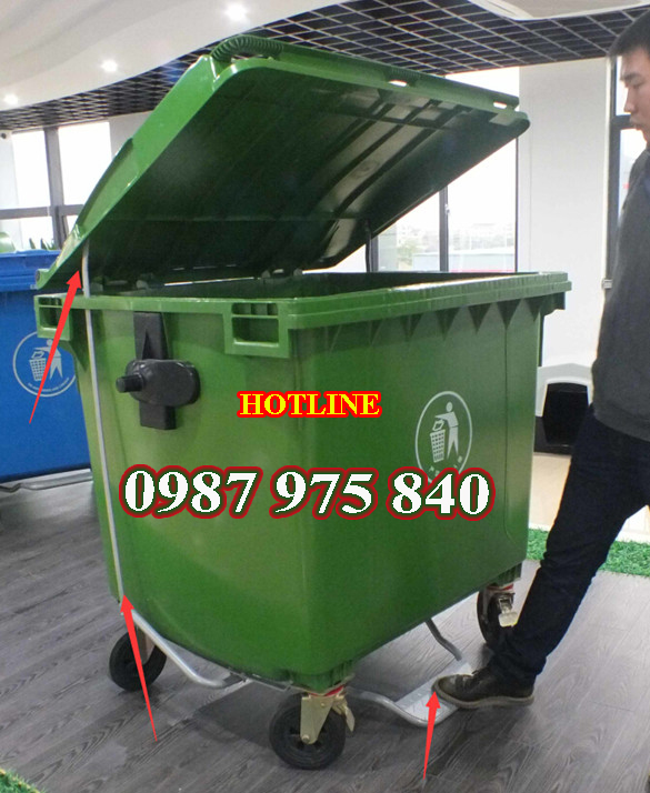 Xe đẩy rác,gom rác HDPE : 400L,660L,100L