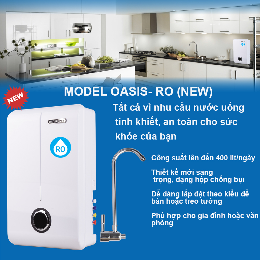 Máy lọc nước uống tinh khiết Allfyll Thái Lan Model Oasis-RO (new)