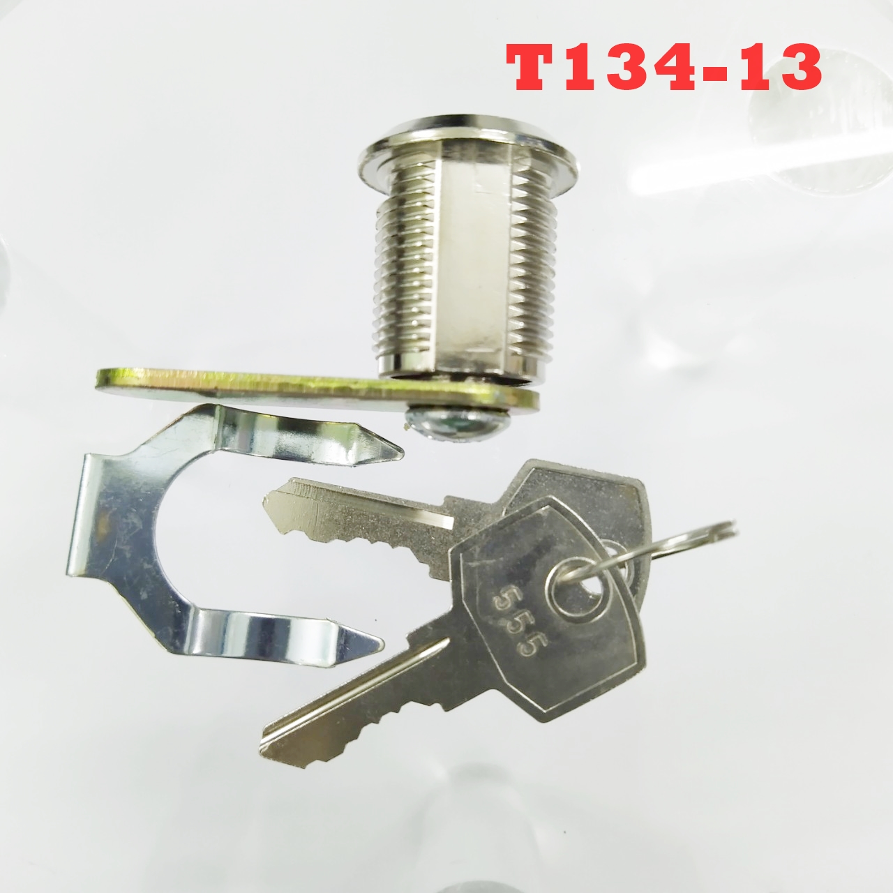 Khóa locker tủ sắt T134-13 chìa thau 1 mặt 20mm