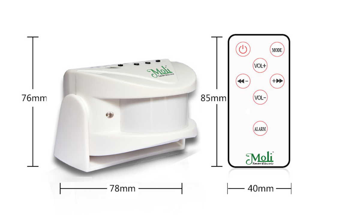 CHUÔNG BÁO KHÁCH-BÁO TRỘM CÓ REMOTE ĐIỀU CHỈNH