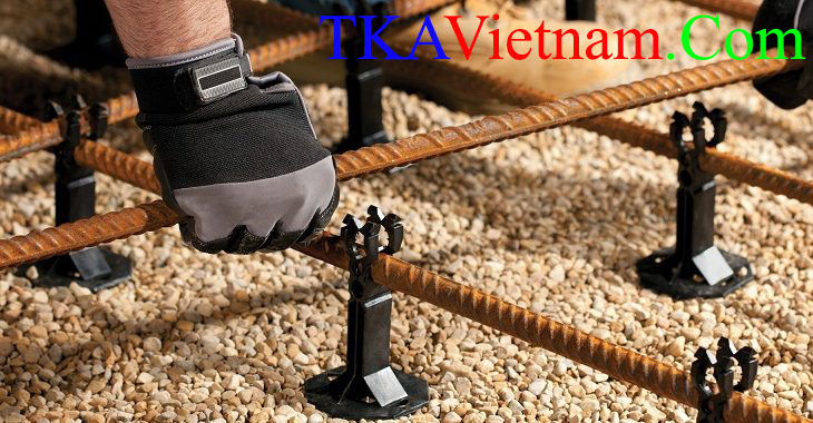 Cục kê dàn cốt thép bằng nhựa PVC