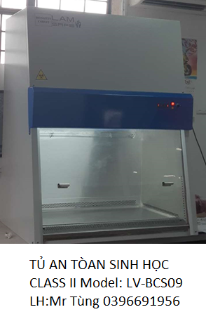 TỦ AN TÒAN SINH HỌC CLASS II  Sản xuất: Lâm Việt  Model: LV-BCS09