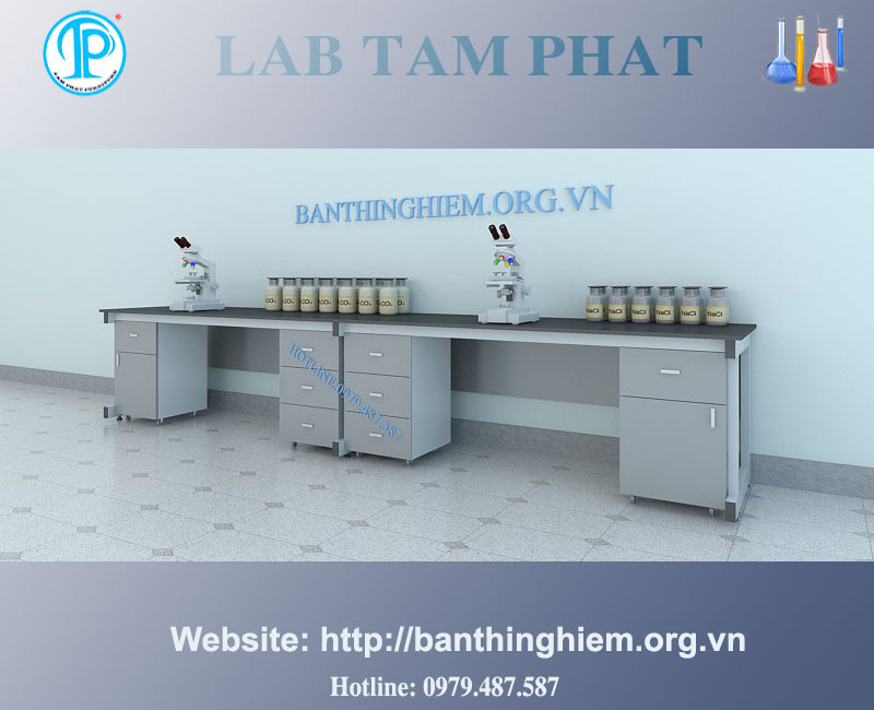 Bàn thí nghiệm áp tường BTNAT06