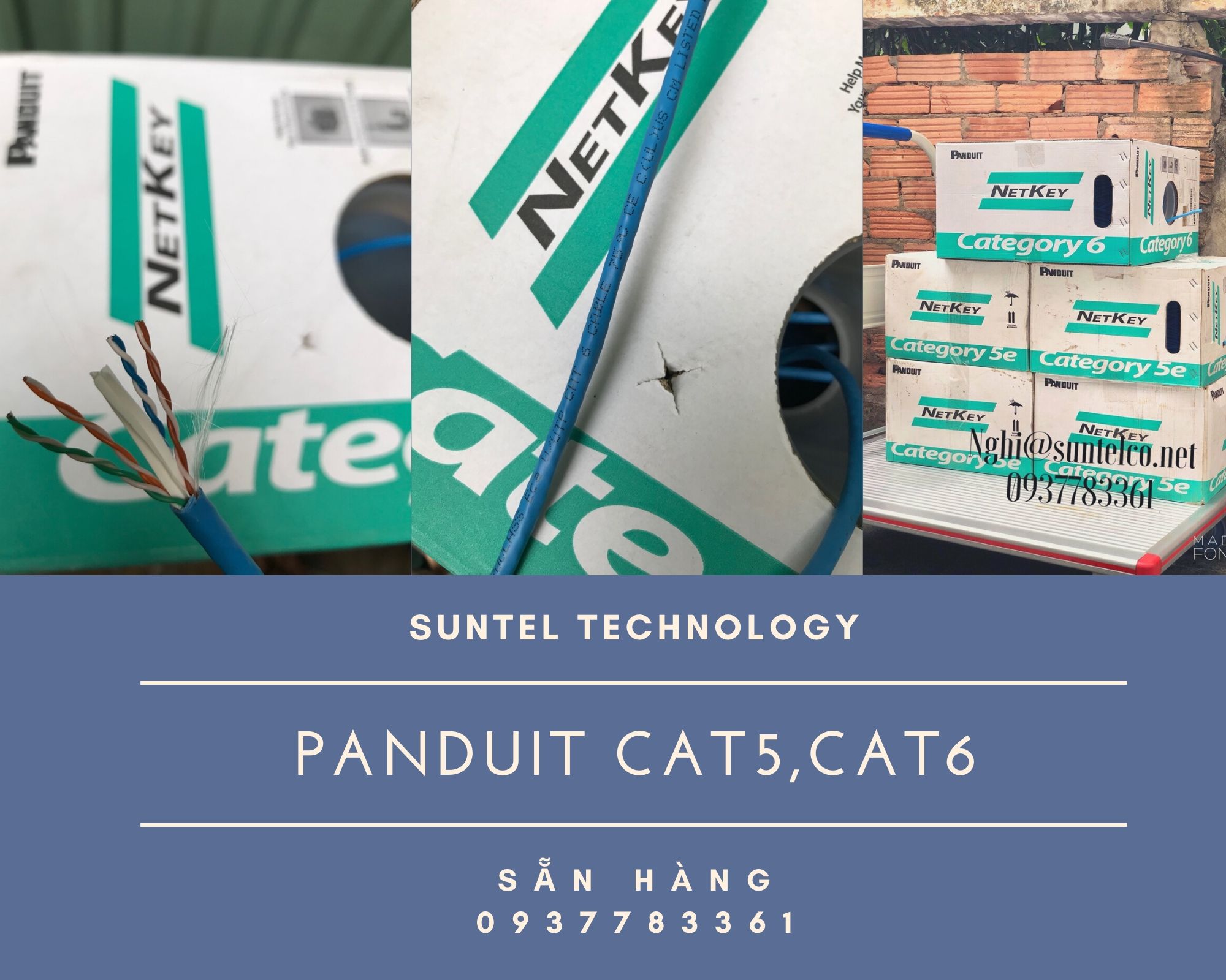 Phân phối cáp mạng Panduit CAT 5e, CAT 6 Chính Hãng