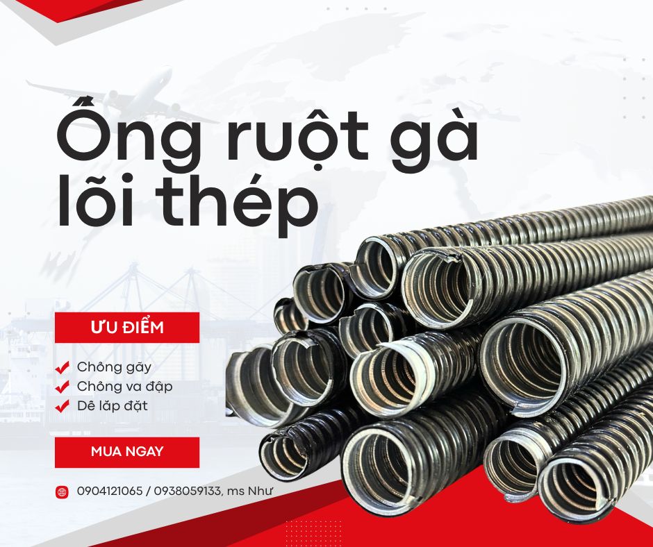 Ống ruột gà lõi thép cho hệ thống điện nhà máy